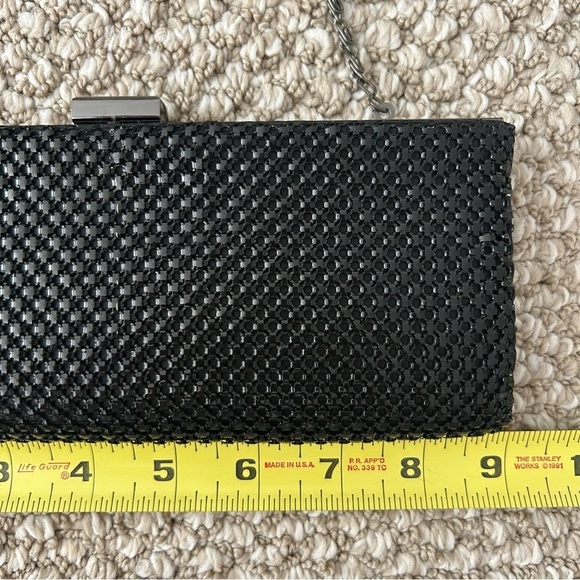 Black Clutch Bag by Jessica McClintock vintage 80s - Picture 7 of 8